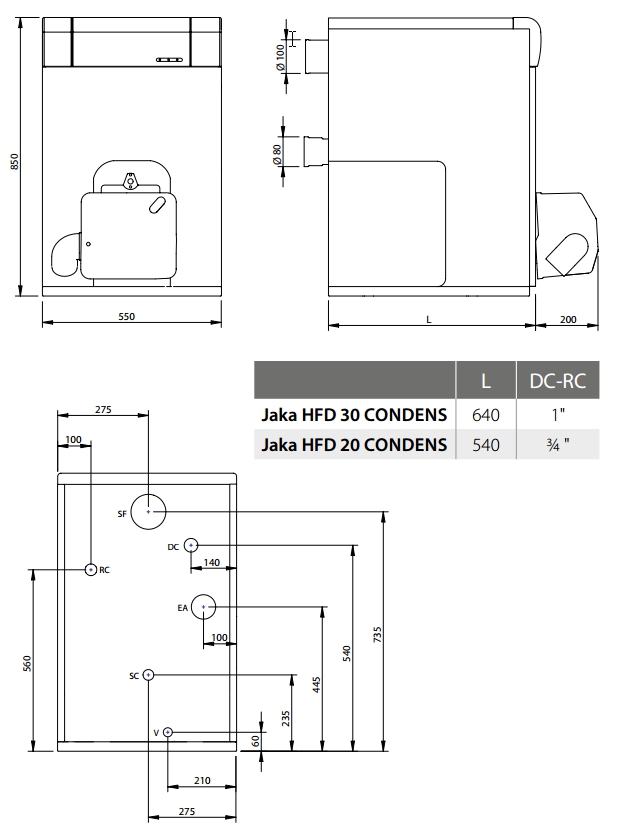 Caldera de gasoleo Domusa Jaka 30 HFD Condens_product
