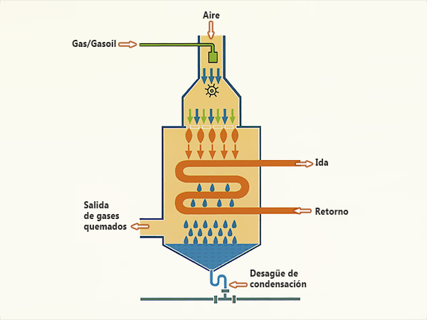 funcionamiento caldera condensación