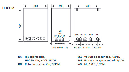 Caldera eléctrica Domusa HDCSM 2160 con Acumulador 50L