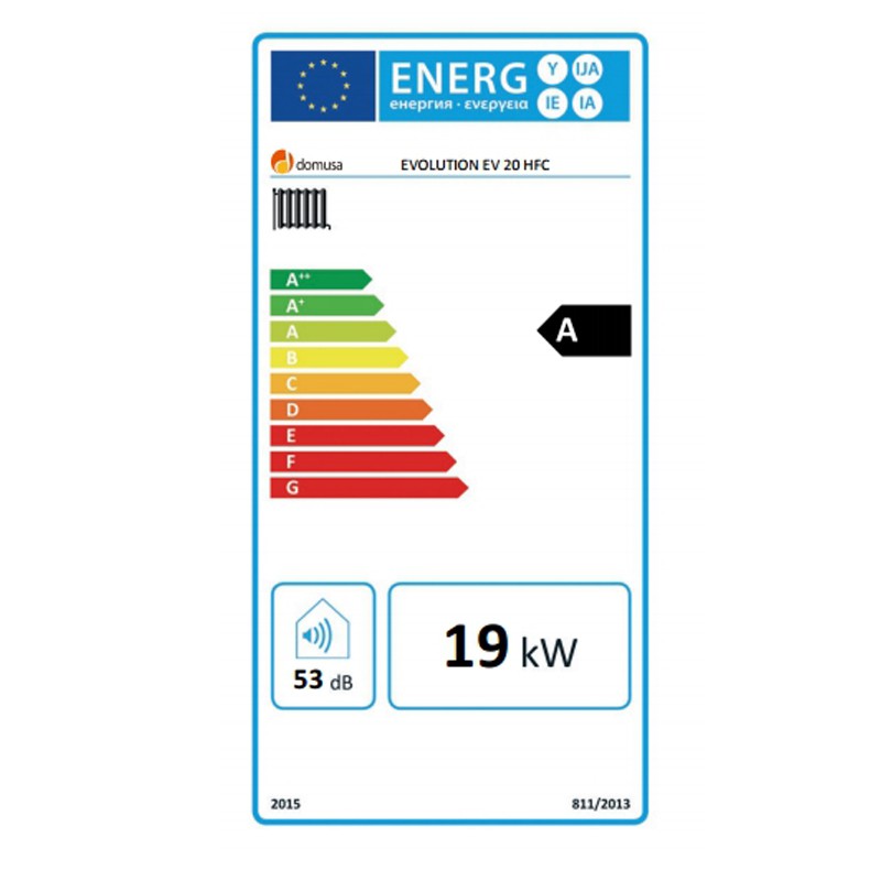 Clasificación energética Domusa Evolution EV 20 HFC