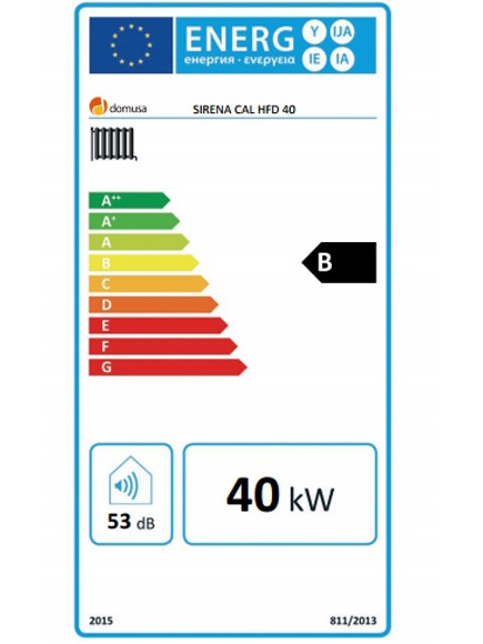 Calificación energética Sirena Cal HFD 40