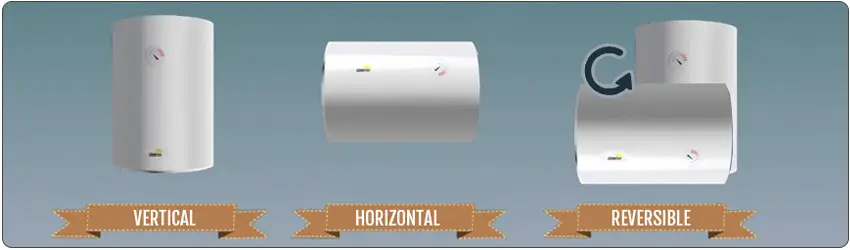 Posición de los termos eléctricos: Vertical, horizontal o resersible